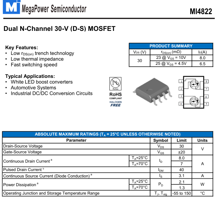 MI4822ȫAO4822 mڟoF؛